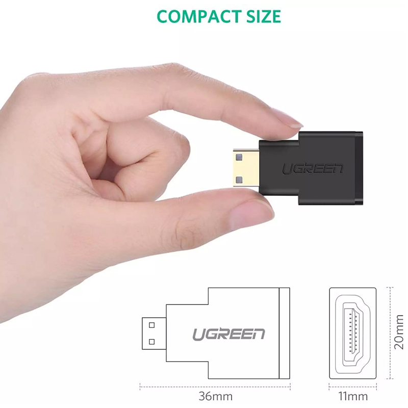 Mini HDMI to HDMI female adapter