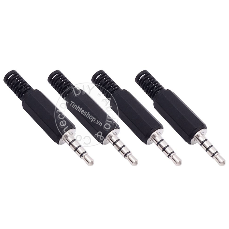 3.5mm male TRRS solder jack plug