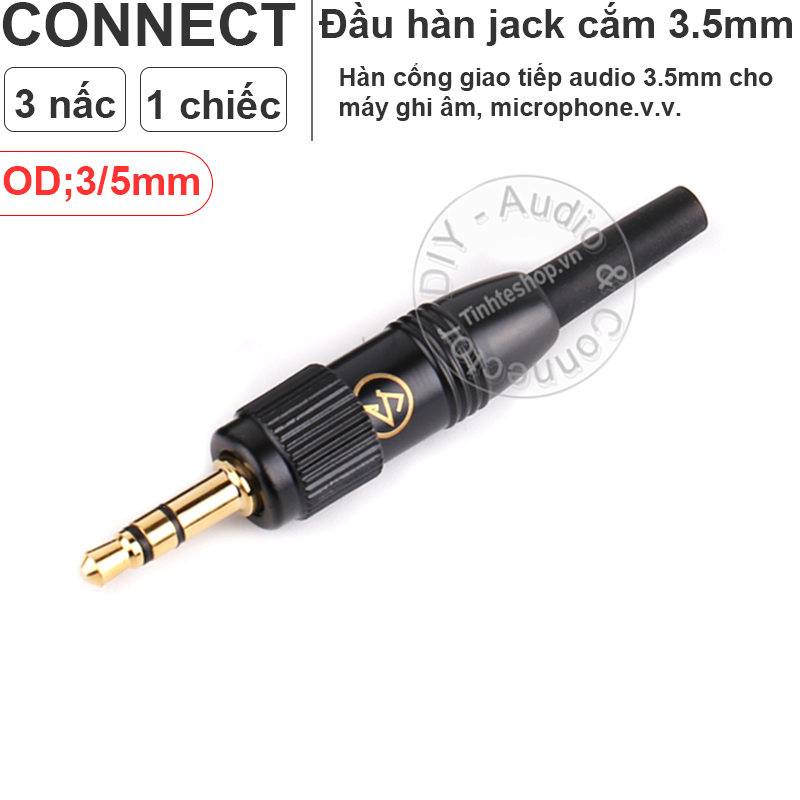 3.5mm stereo jack solder with screw thread to Voice Recorder Walkie talkie Wireless receiver microphone