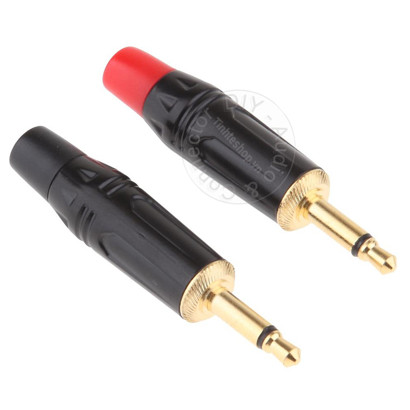 3.5mm mono solder jack plug