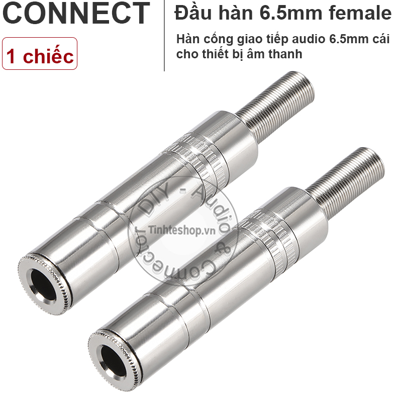 Đầu hàn jack 6.5mm cái stereo/mono