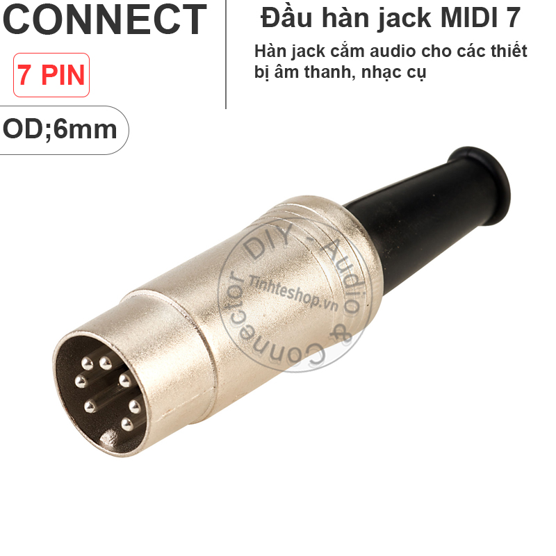 DIN 7 male plug with metal shell