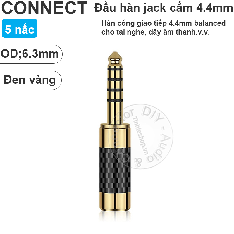 Jack for balanced audio soldering 4.4 OD6mm