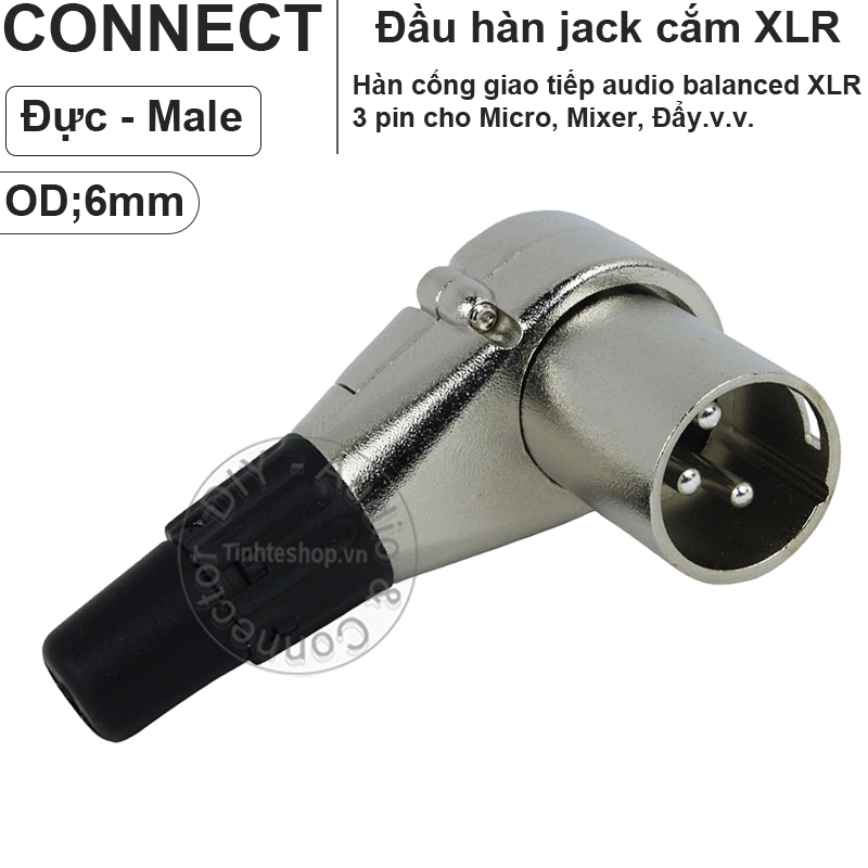 XLR male jack plug