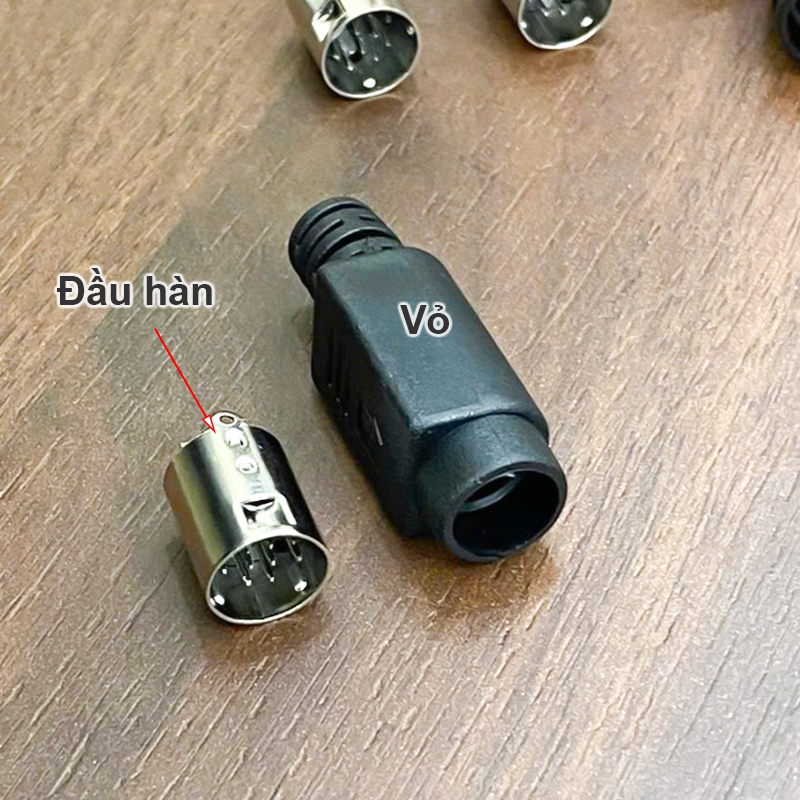Mini DIN 9-pin Type A soldering plug