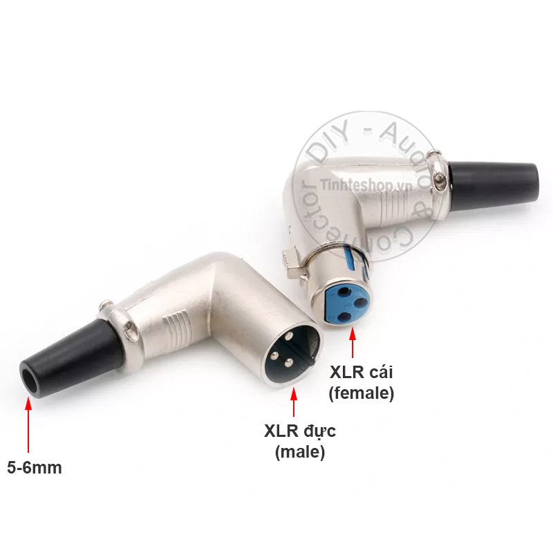 XLR female connector jack plug