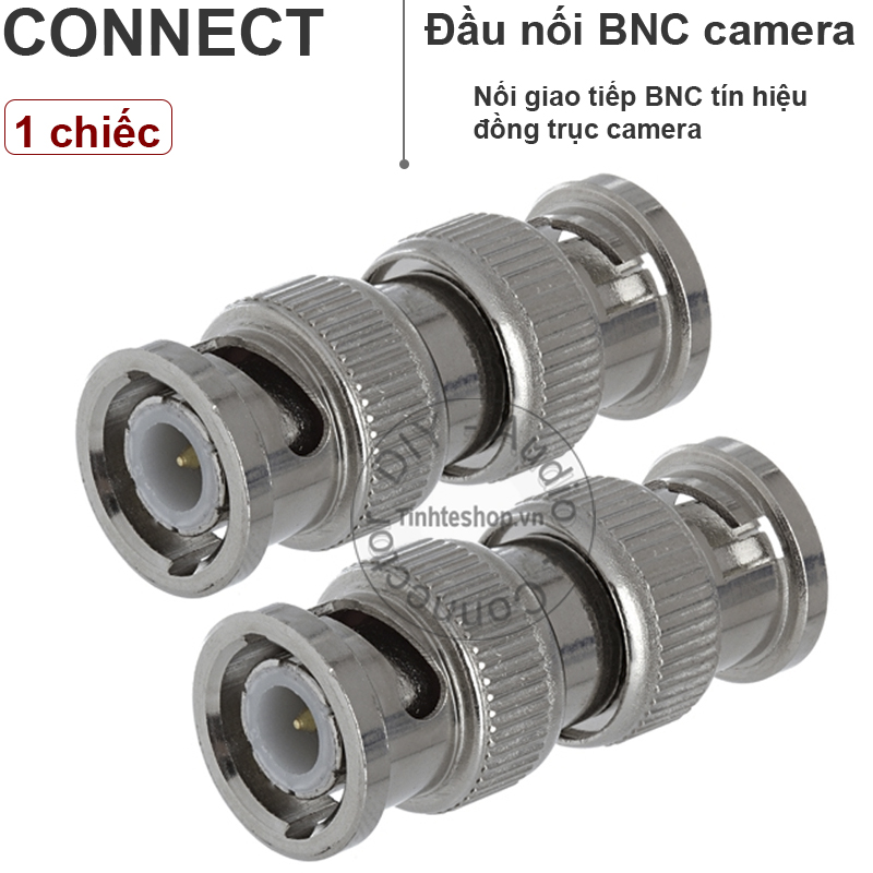 Đầu nối BNC cáp đồng trục 2 cổng đực