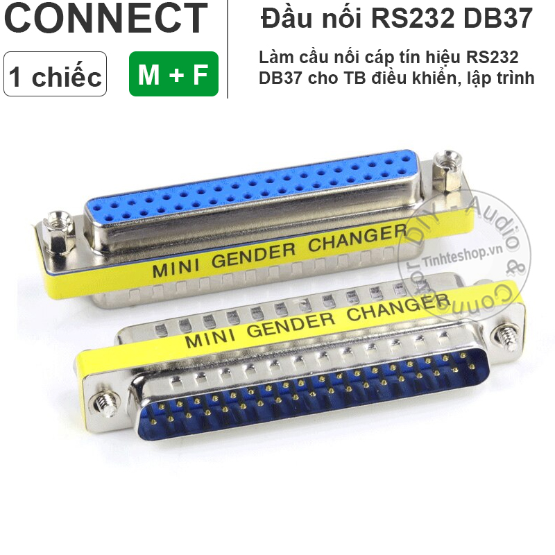 DB37 male to female cable connector