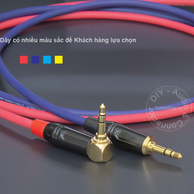 DIY square plug 3.5mm stereo audio cable