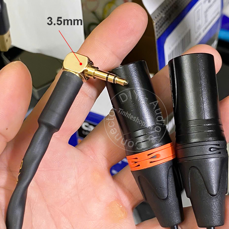 3.5mm male to 2 XLR male cable