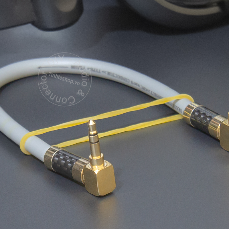 Silver plated OFC 5N copper core 3.5mm stereo audio cable