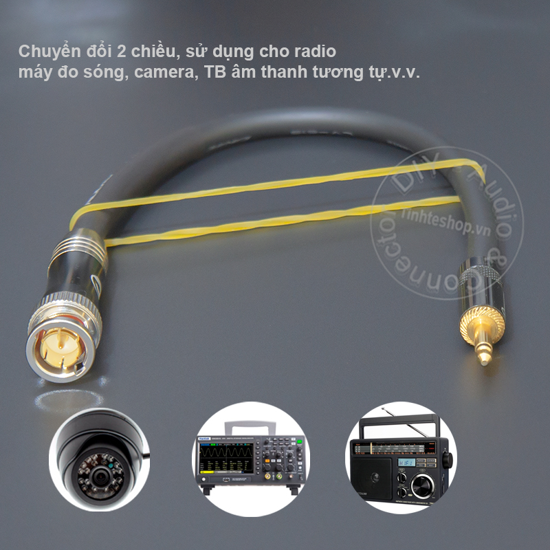 75 Ohm 1/8 to BNC Q9 Coaxial Cable