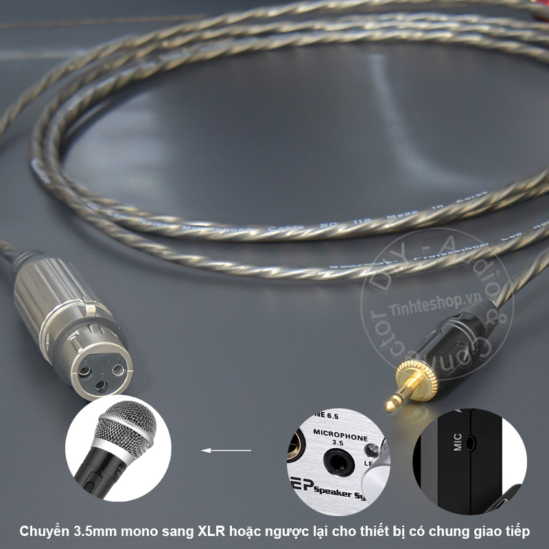 3.5mm mono to XLR female cable for micro