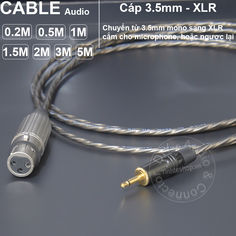 3.5mm mono to XLR female cable for micro