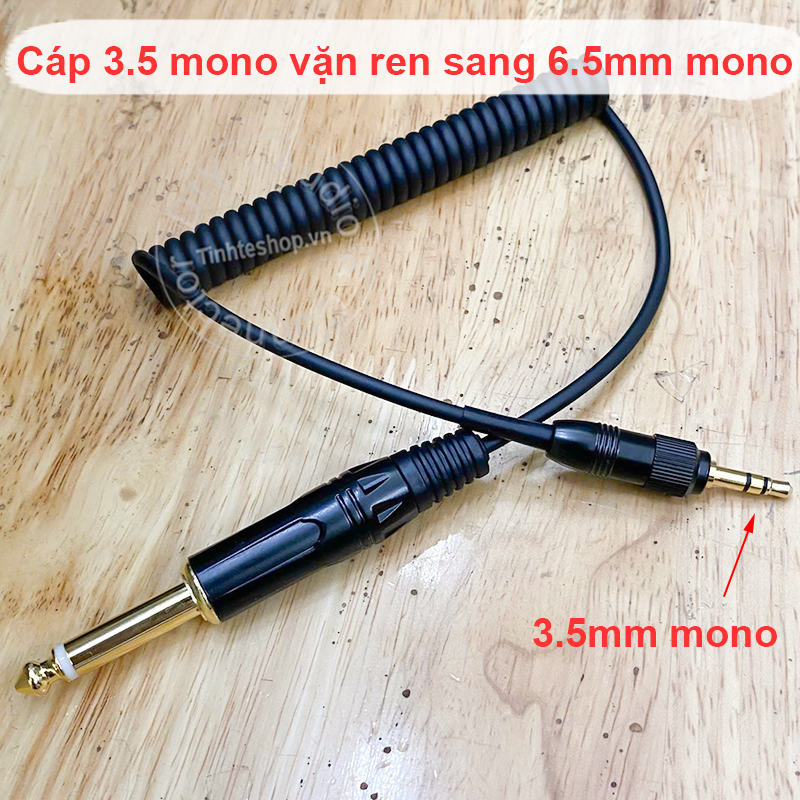 Cáp thu âm microphone 3.5mm sang 6.5mm