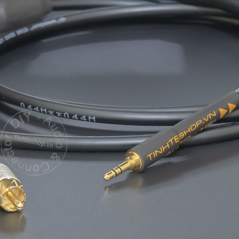 0.5 to 10 meter high performance DIY 1/8 out 2 lotus audio cable