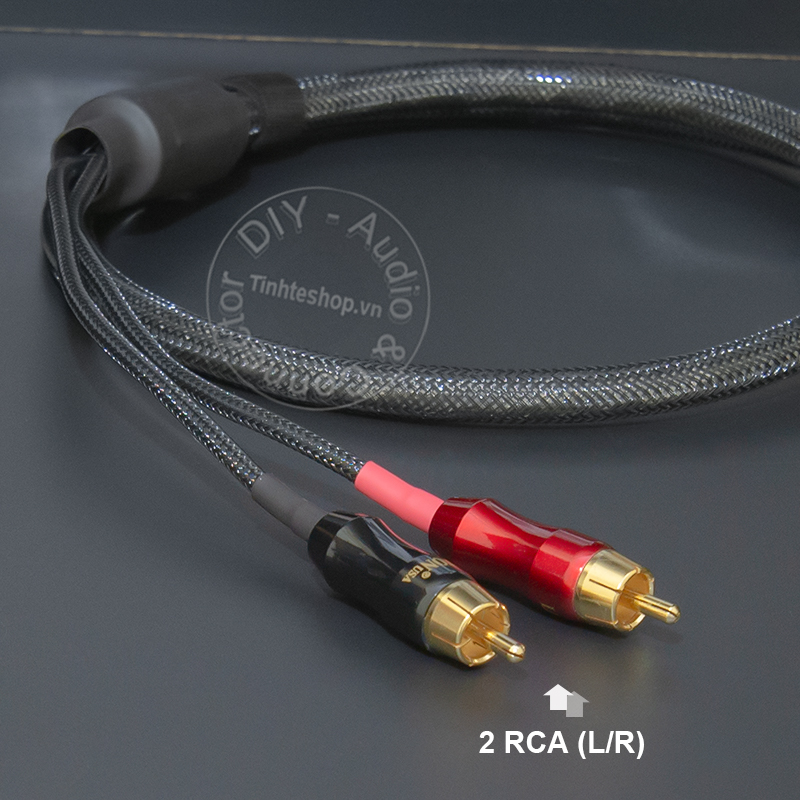 DIY 3.5mm to 2 RCA stereo audio cable with 5N silver-plated HIFI copper core