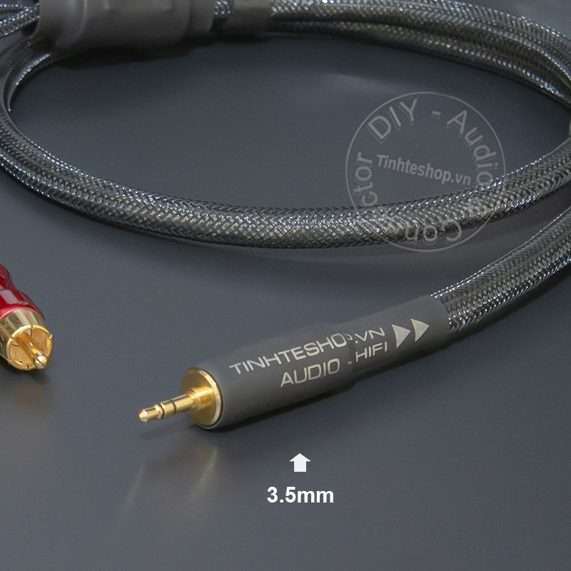 DIY 3.5mm to 2 RCA stereo audio cable with 5N silver-plated HIFI copper core