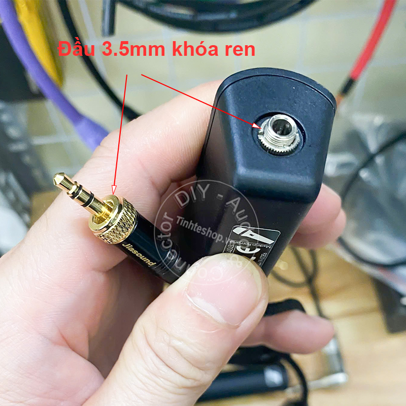 Cáp 6.5mm sang 3.5mm vặn ren cho micro Sennheiser XSW