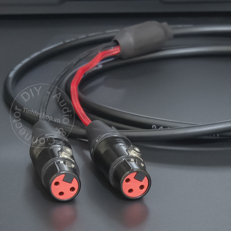 6.5mm mono to 2XLR female audio cable