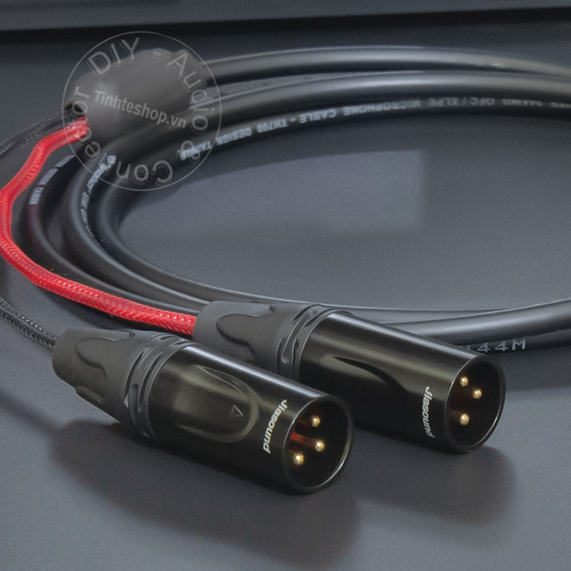 6.35mm mono to 2 XLR male audio cable