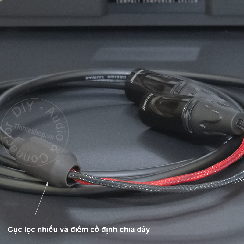 6.35mm mono to 2 XLR male audio cable