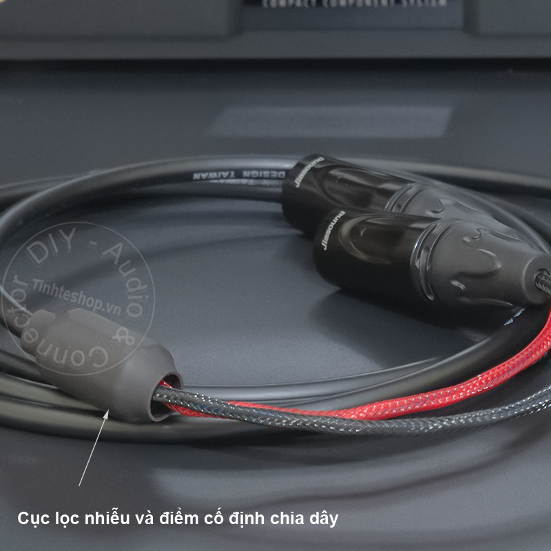 1/8 to 2 XLR male cable