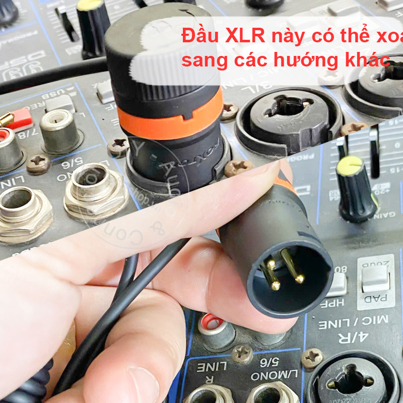 Cáp micro 3.5 ra canon XLR đực xoắn lò xo