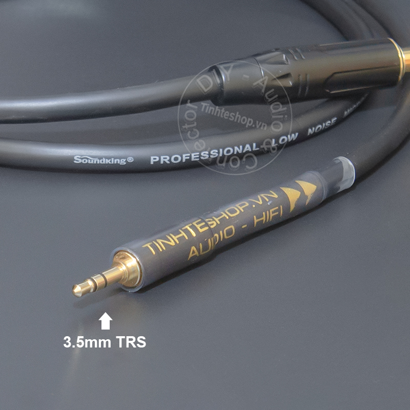 1/8 stereo to 1/4 mono audio cable for active speakers