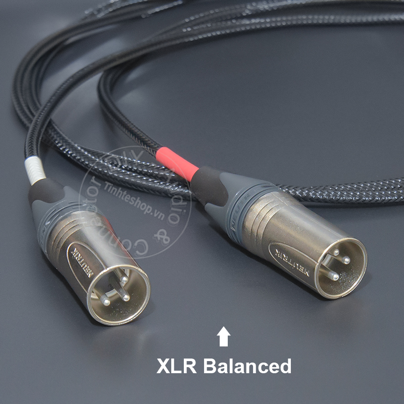 Balanced audio cable to 2 XLR silver-plated 4N copper cores