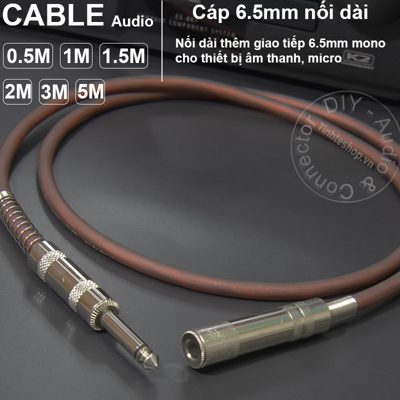 6.5mm male to female microphone cable