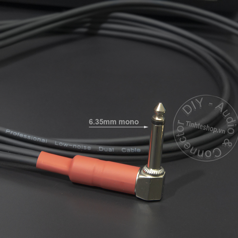 6.35mm mono to 2 RCA cable