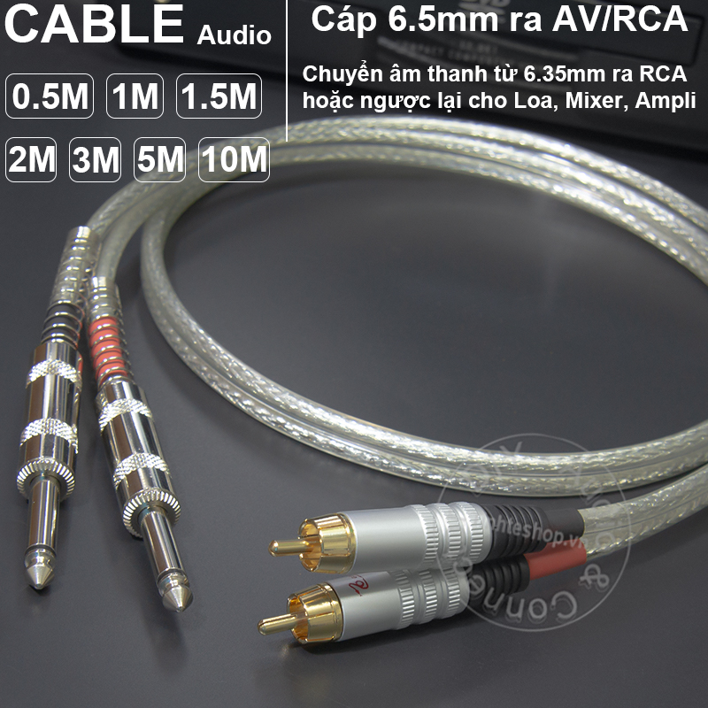 6.5mm to RCA cable