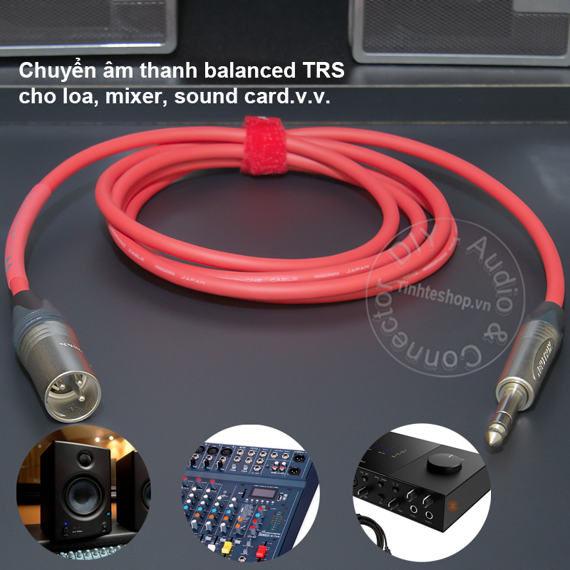 Mogami 6.35mm stereo to balanced XLR male audio cable