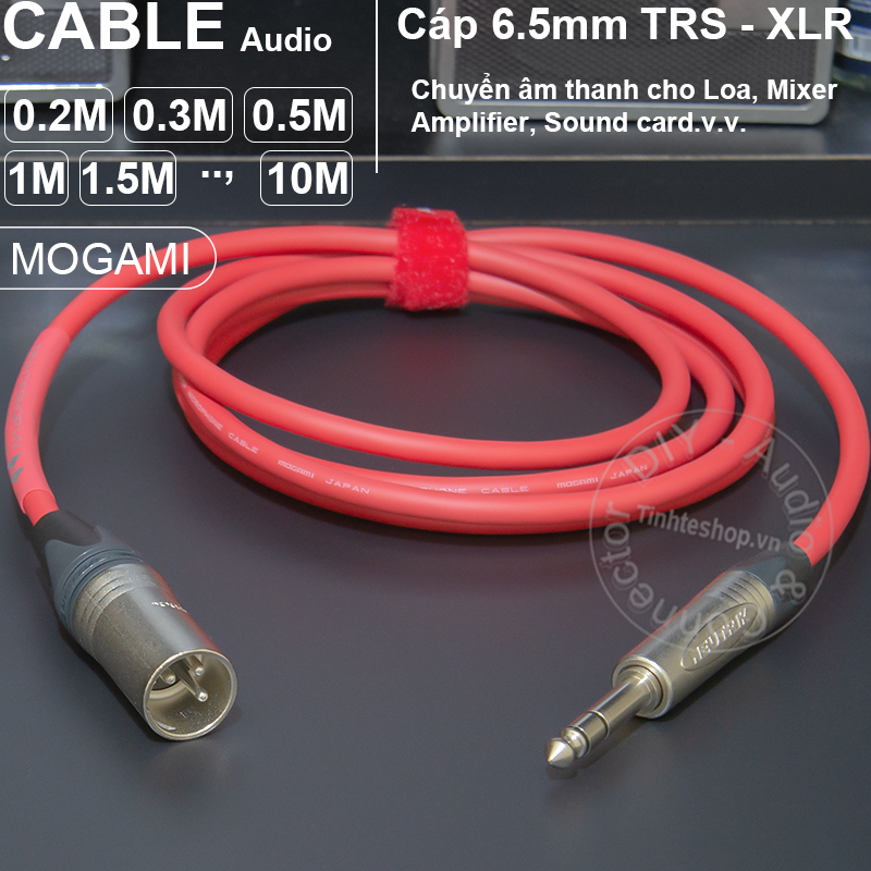 Mogami 6.35mm stereo to balanced XLR male audio cable