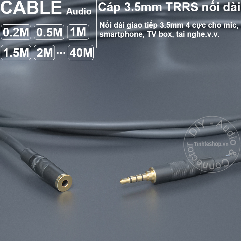 Cáp audio 3.5mm 4 cực nối dài