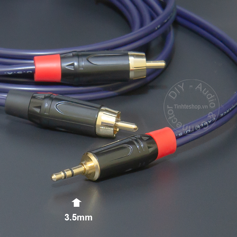 DIY 3.5mm to 2 RCA R-L audio cable