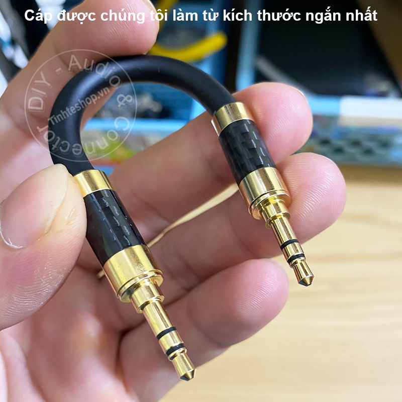 Cáp âm thanh 2 đầu 3,5 ngắn cắm cho AMP DAC