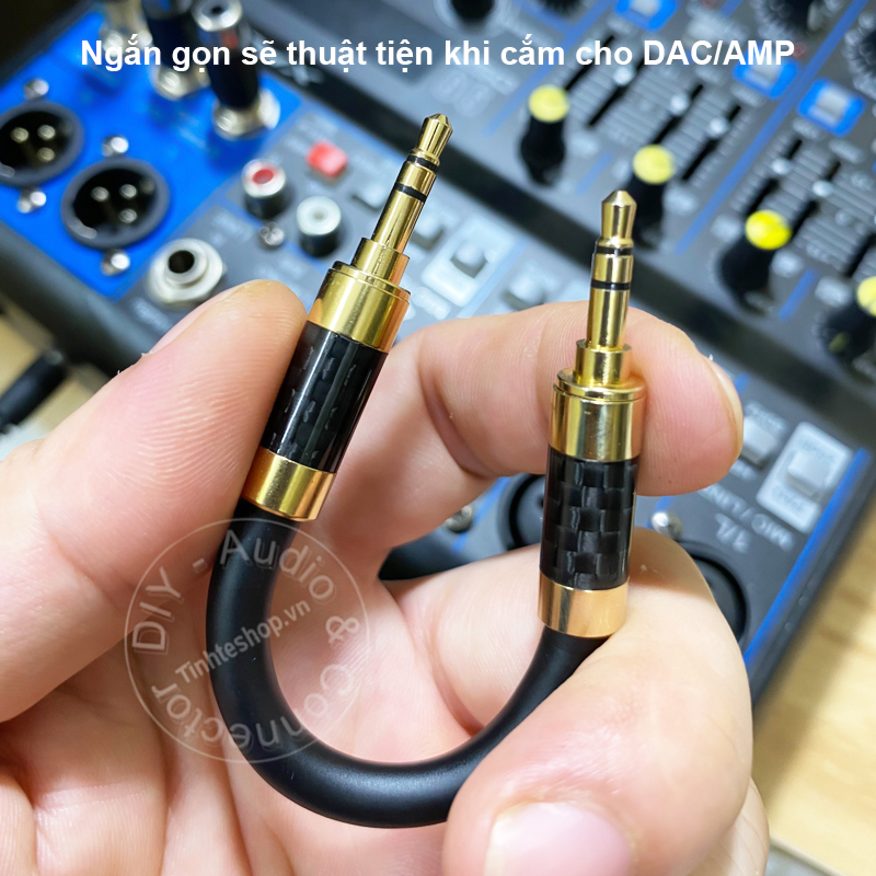 Cáp âm thanh 2 đầu 3,5 ngắn cắm cho AMP DAC