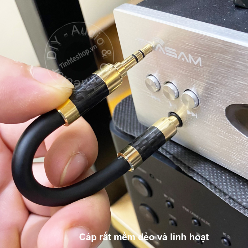 Cáp âm thanh 2 đầu 3,5 ngắn cắm cho AMP DAC