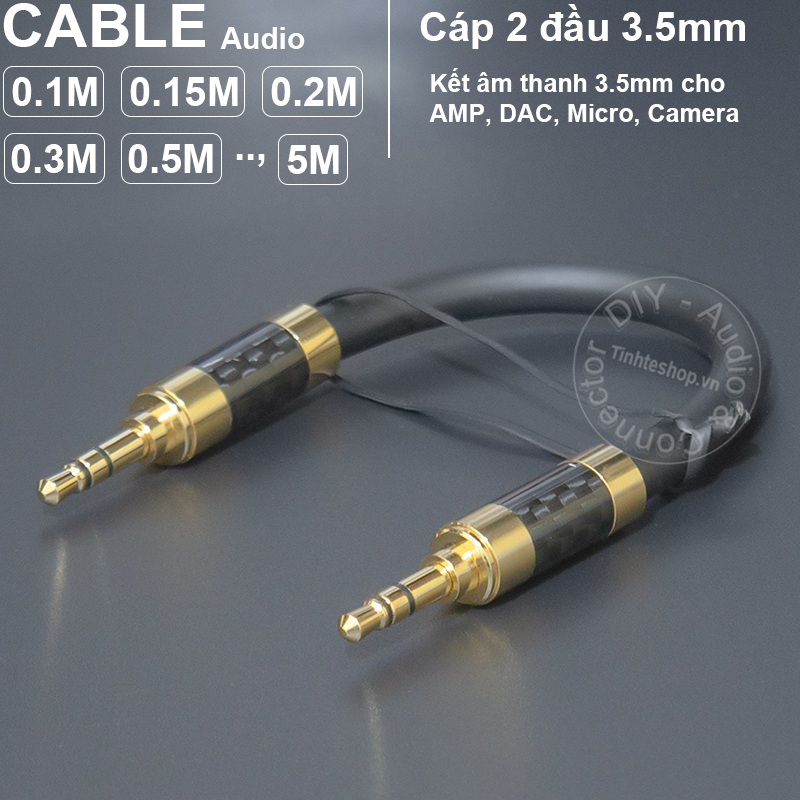 Short 3.5mm stereo cable