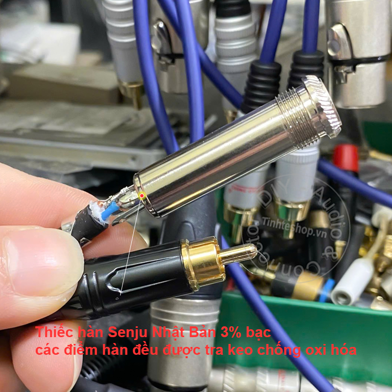 RCA male to 6.5mm female adapter