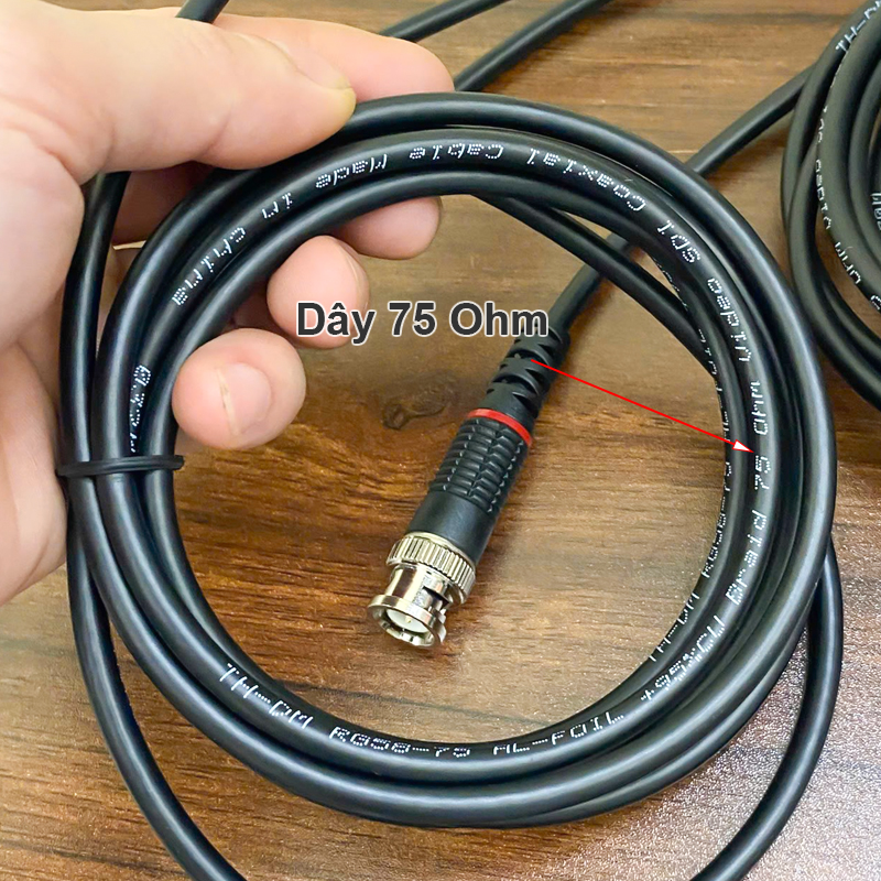 Pre-crimped 75 Ohm coaxial cable