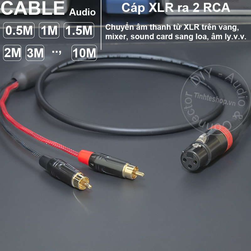 DIY XLR to 2 RCA audio cable