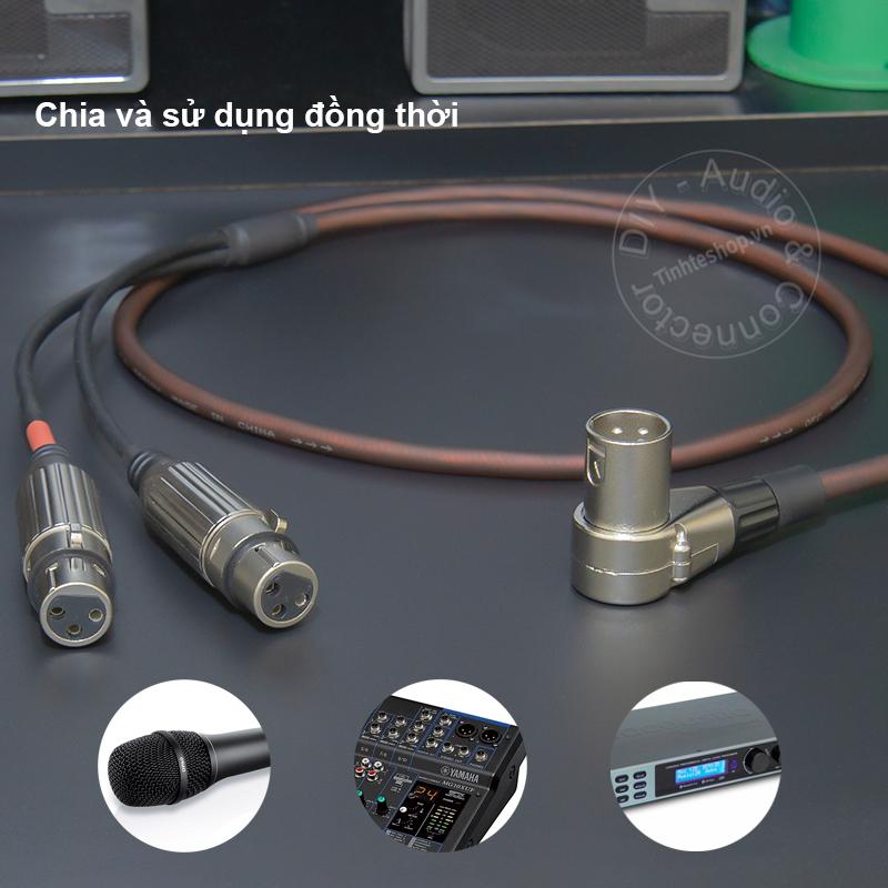 DIY male to 2 female XLR splitter cable