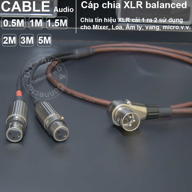 DIY male to 2 female XLR splitter cable