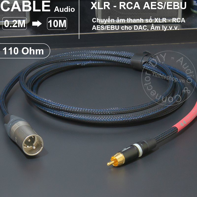 DIY AES EBU XLR male to RCA digital audio cable