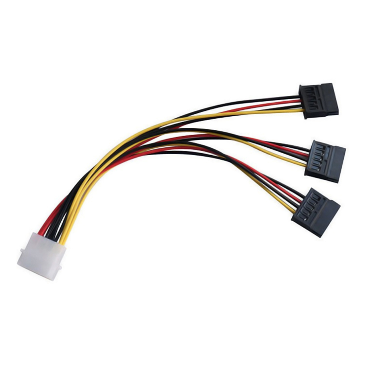 cáp chia nguồn molex 4pin ra 3 sata