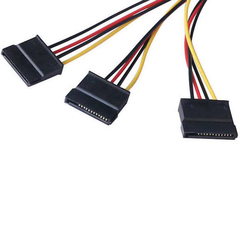 cáp chia nguồn molex 4pin ra 3 sata