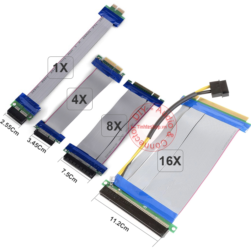PCI-E 8X male female extend